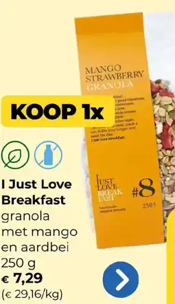 Bio Planet I Just Love Breakfast granola aanbieding