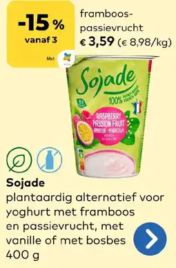 Bio Planet Sojade framboos passievrucht aanbieding