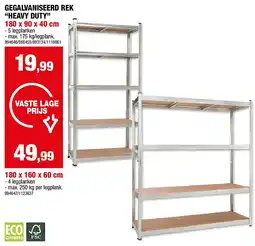 Hubo GEGALVANISEERD REK “HEAVY DUTY” 180 x 90 x 40 cm aanbieding