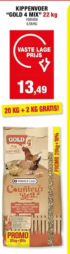 Hubo KIPPENVOER “GOLD 4 MIX” 22 kg aanbieding