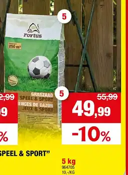 Hubo GRASZAAD “SPEEL & SPORT” 5 kg aanbieding