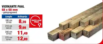 Hubo VIERKANTE PAAL 68 x 68 mm aanbieding
