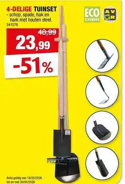 Hubo 4-DELIGE TUINSET aanbieding