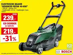 Hubo ELEKTRISCHE MAAIER “ADVANCED ROTAK 40-650” aanbieding