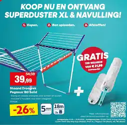 Hubo Staand Droogrek Pegasus 180 Solid aanbieding