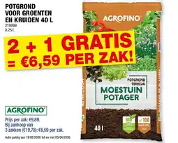 Hubo POTGROND VOOR GROENTEN EN KRUIDEN 40 L aanbieding