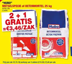 Hubo “HUBO” METSELSPECIE of BETONMORTEL 25 kg aanbieding