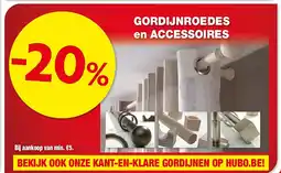 Hubo GORDIJNROEDES en ACCESSOIRES aanbieding
