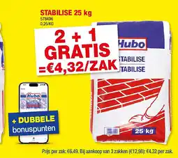Hubo STABILISE 25 kg aanbieding