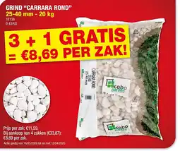 Hubo GRIND “CARRARA ROND” 25-40 mm - 20 kg aanbieding