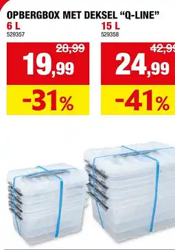 Hubo OPBERGBOX MET DEKSEL “Q-LINE” 6 L aanbieding