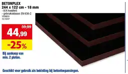 Hubo BETONPLEX 244 x 122 cm - 18 mm aanbieding
