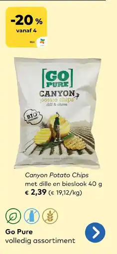 Bio Planet Go Pure Canyon Potato Chips aanbieding