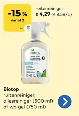 Bio Planet Biotop ruitenreiniger aanbieding