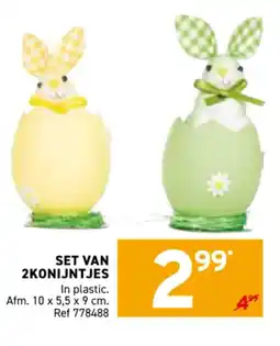 Trafic Set van 2konijntjes aanbieding