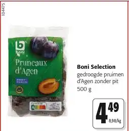 Colruyt Boni Selection gedroogde pruimen d’Agen zonder pit 500 g aanbieding