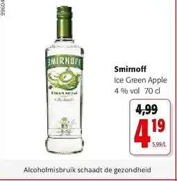 Colruyt Smirnoff Ice Green Apple 4 % vol 70 cl aanbieding