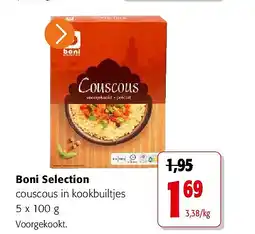 Colruyt Boni Selection couscous in kookbuiltjes 5 x 100 g aanbieding