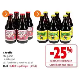 Colruyt Chouffe Framboise 7 % vol 4 x 33 cl aanbieding