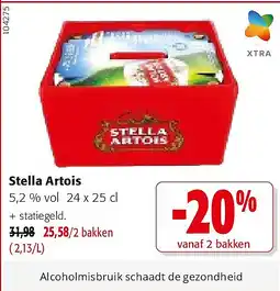 Colruyt Stella Artois 5,2 % vol 24 x 25 cl aanbieding