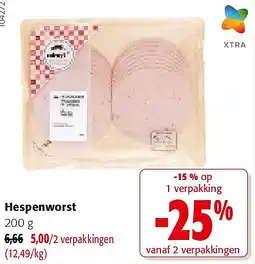 Colruyt Hespenworst aanbieding