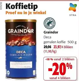 Colruyt Graindor Deca gemalen koffie 500 g aanbieding