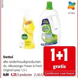 Colruyt Dettol Allesreiniger Power & Fresh Original spray 1,5 L aanbieding