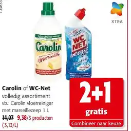 Colruyt Carolin vloerreiniger met marseillezeep 1 L aanbieding