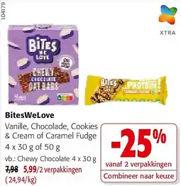 Colruyt BitesWeLove Chewy Chocolate 4 x 30 g aanbieding