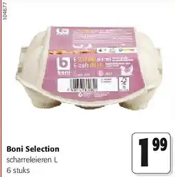 Colruyt Boni Selection scharreleieren L 6 stuks aanbieding