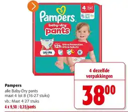Colruyt Pampers Maat 4 27 stuks aanbieding