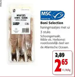 Colruyt Boni Selection haringmaatjes met ui 3 stuks aanbieding