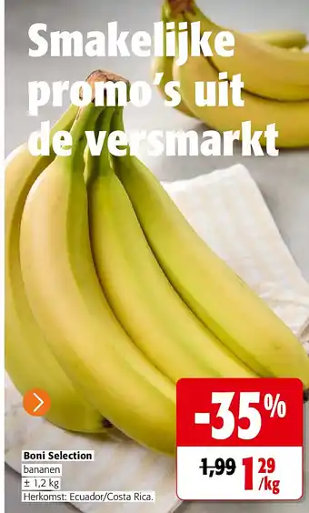 Colruyt Boni Selection bananen aanbieding