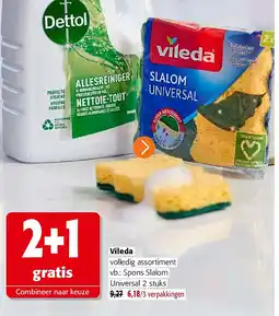 Colruyt Vileda Spons Slalom Universal 2 stuks aanbieding