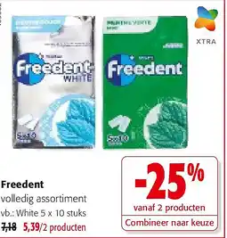 Colruyt Freedent White 5 x 10 stuks aanbieding