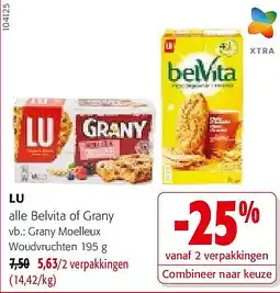 Colruyt LU Grany Moelleux Woudvruchten 195 g aanbieding