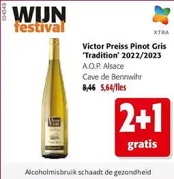 Colruyt Victor Preiss Pinot Gris ‘Tradition’ 2022/2023 aanbieding