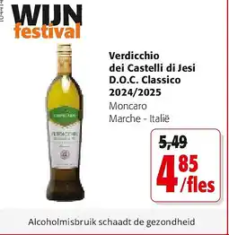Colruyt Verdicchio dei Castelli di Jesi D.O.C. Classico 2024/2025 aanbieding