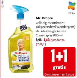 Colruyt Mr. Propre Allesreiniger keuken Citroen spray 800 ml aanbieding