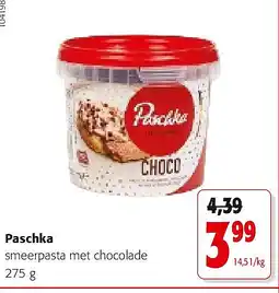 Colruyt Paschka smeerpasta met chocolade 275 g aanbieding
