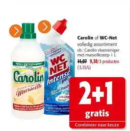 Colruyt Carolin vloerreiniger met marseillezeep 1 L aanbieding