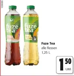 Colruyt Fuze Tea alle flessen 1,25 L aanbieding