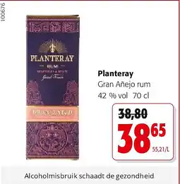 Colruyt Planteray Gran Añejo rum 42 % vol 70 cl aanbieding