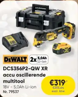 Toolstation DeWalt DCS356P2-QW XR accu oscillerende multitool aanbieding