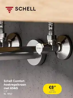 Toolstation Schell Comfort hoekregelkraan met ASAG aanbieding