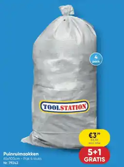 Toolstation Puinruimzakken aanbieding
