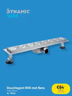 Toolstation Dynamic Way Douchegoot RVS Met Flens aanbieding