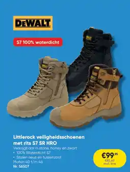 Toolstation DeWalt Littlerock veiligheidsschoenen met rits S7 SR HRO aanbieding