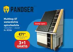 Toolstation Pandser Multitop ST Waterdichte Spinvliesfolie aanbieding