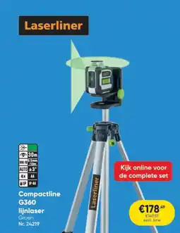 Toolstation Laserliner G360 Compactline lijnlaser aanbieding
